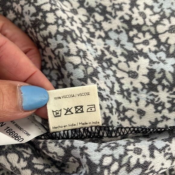 Sonmer‎ Womens Floral Long Sleeve Ruffle Trim Maxi Dress Blue Multi Small NWT - Picture 8 of 11